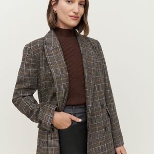 Reformation Winston Blazer Charcoal Plaid